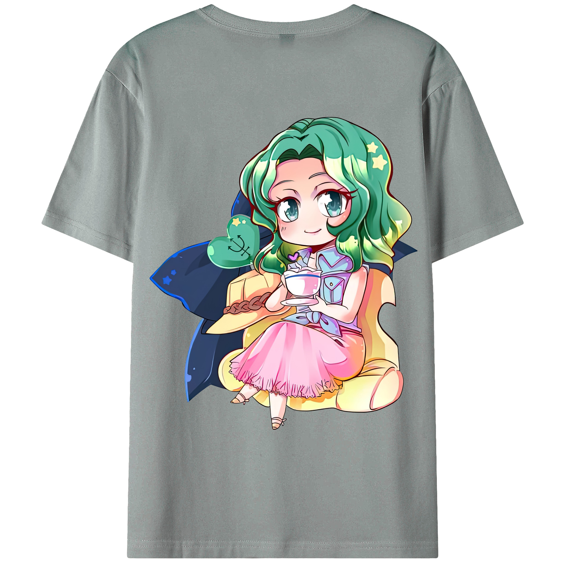 （画像用） 美少女戦士セーラームーン 海王 みちる（かいおう みちる） Sailor Moon Kaiou Michiru 綿100％ メンズ半袖Tシャツ（バックプリント） 通気性